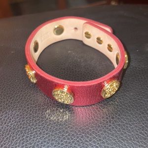 Rustic Cuff red leather